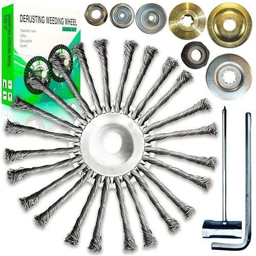 10 Inch Steel Wire Trimmer Head Universal Weed Eater Attachment for Stihl, Dewalt, Milwaukee & More Indestructible Weed Wacker Wire Brush Cutter Head for Lawn & Garden$$Tools