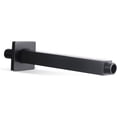 thumbnail image 1 of 10 Inch Straight Ceiling Mount Shower Arm with Flange, Square Shower Arm for Rain Showerhead, Black Finish, 1 of 7