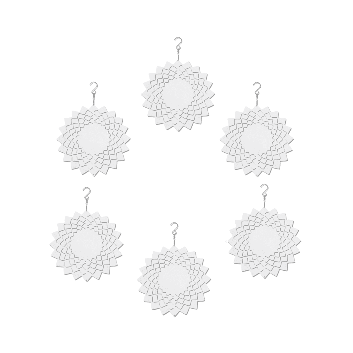 10 Inch Sublimation Wind Spinner Blanks 3D Hanging Wind Spinner DIY for