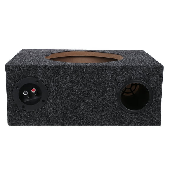 BESTONZON Elegant Black Car Subwoofer Enclosure Plush Wood ABS Zinc Alloy Easy Install