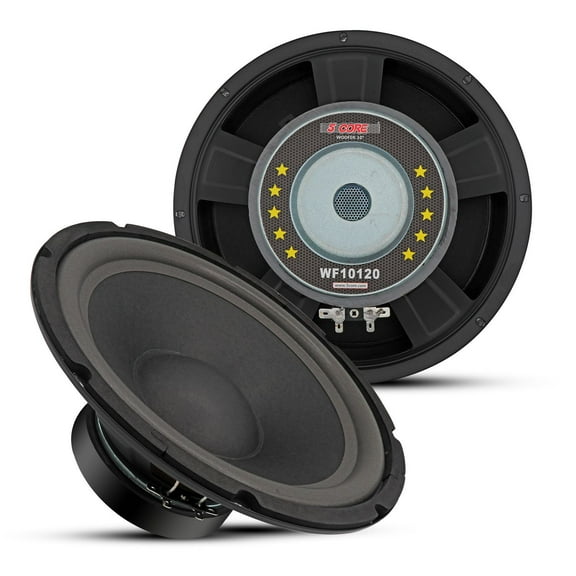 10 Inch Subwoofer Speaker 600W Peak 8 Ohm, 2-Pack PA DJ Replacement Woofer with Rubber Edge Cone & 30oz Magnet