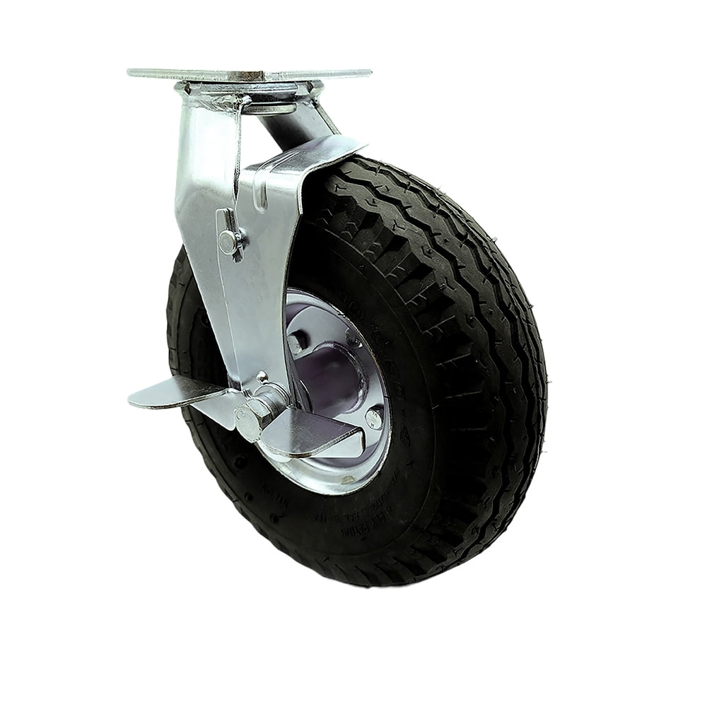 CasterHQ 10" X 3.5" Swivel Pneumatic Wheel Caster - 4 PLY Tire, 350 LB Capacity Each