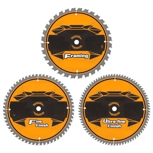 10 Inch Table Saw Blade/Miter Saw Blade, 5/8" Arbor, 32T for Framing&60T for Fine Finish&80T for Ultra Fine Finish Wood Cutting, 3-Pack$$