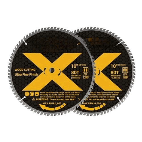 10 Inch Table Saw Blade/Miter Saw Blade for Ultra Fine Finish Wood Cutting, 80T, 2 Pack$$Tools & Hardware Other