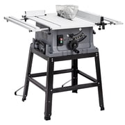 10 Inch Table Saw with Stand & Protective Cover, 15A 5000RPM Portable Benchtop Saw, 45 Bevel Cutting Tabletop Saw for Woodworking, Metal, Plastic