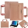 thumbnail image 1 of 10 Inch Tablet Case with Handle and Zipper Pocket, Portable Folio Stand Cover for Android iPad Tablet, PU Leather Business Protective Case with Card Slots, Microfiber Interior, Shockproof Travel Bag, 1 of 7