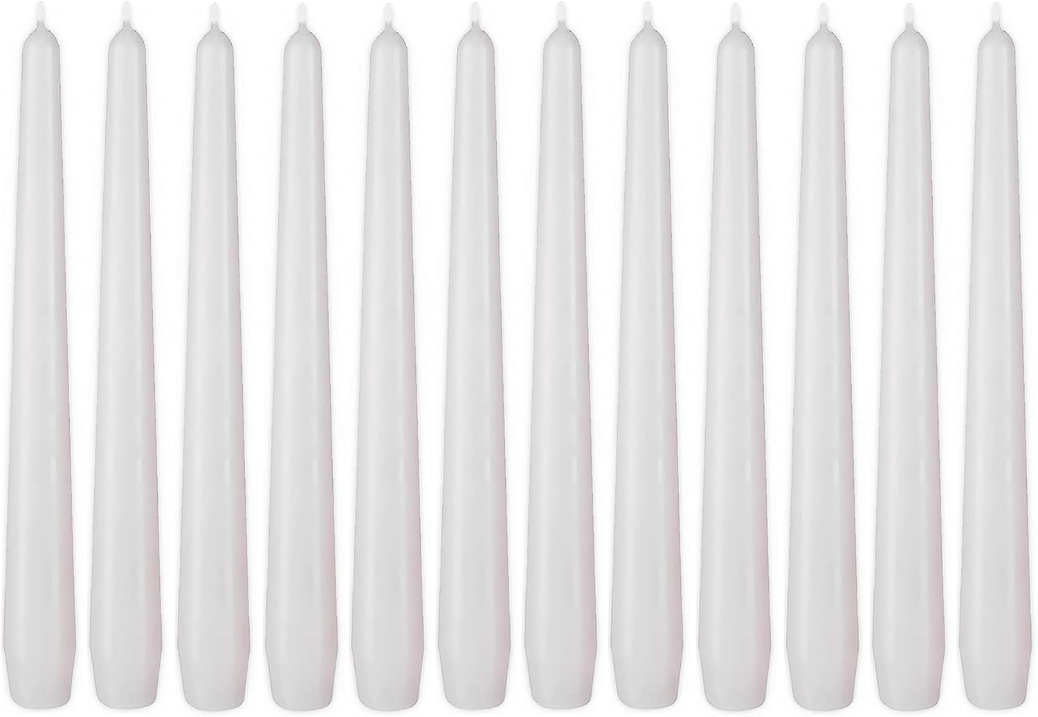 10 Inch Taper Candles Dripless & Unscented Made In Europe 7.5