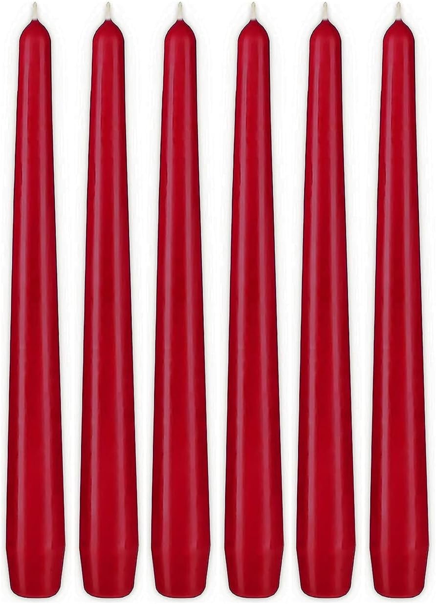 10 Inch Taper Candles Dripless & Unscented Made In Europe 7.5