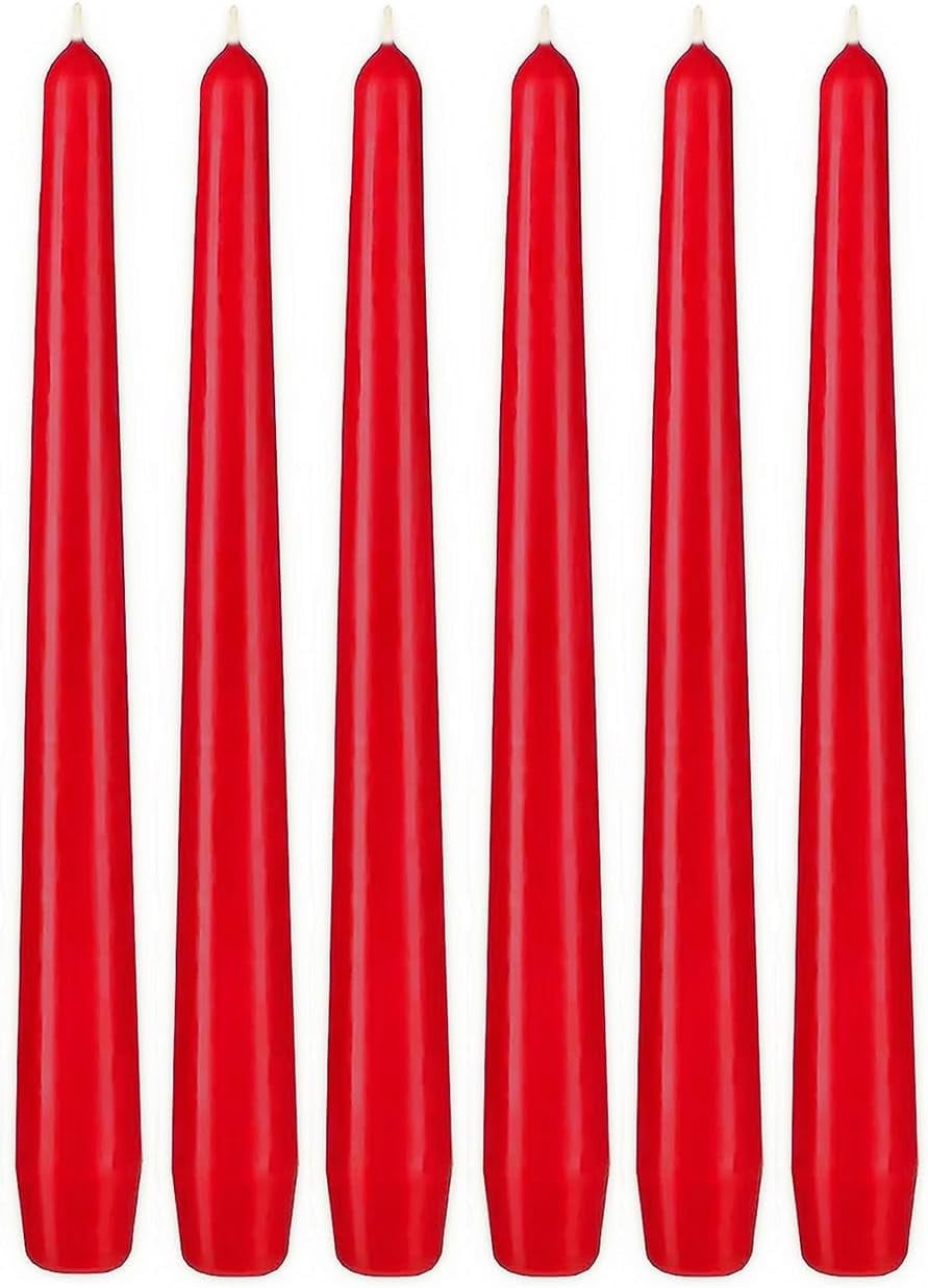 10 Inch Taper Candles Dripless & Unscented Made In Europe 7.5