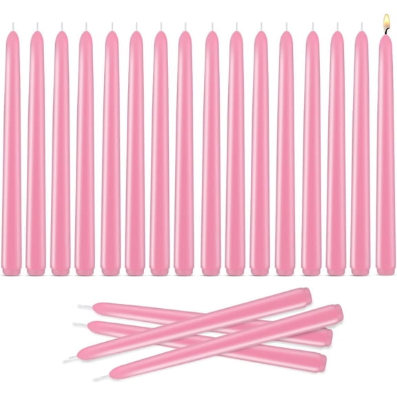 10 Inch Taper Candles Set of 20, Dripless and Unscented Candle Sticks for Dinner, Shabbat, Halloween, Christmas, Wedding, 8 Hours