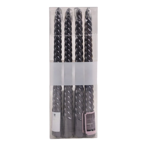 10 Inch Taper Candles Set of 4, Unscented Tapered, Fancy Dinner, Tall Candle Sticks, Party Decorations, Black