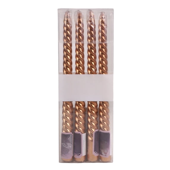 10 Inch Taper Candles Set of 4, Unscented Tapered, Fancy Dinner, Tall Candle Sticks, Party Decorations, Bronze