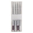 thumbnail image 1 of 10 Inch Taper Candles Set of 4, Unscented Tapered, Fancy Dinner, Tall Candle Sticks, Party Decorations, Silver, 1 of 6
