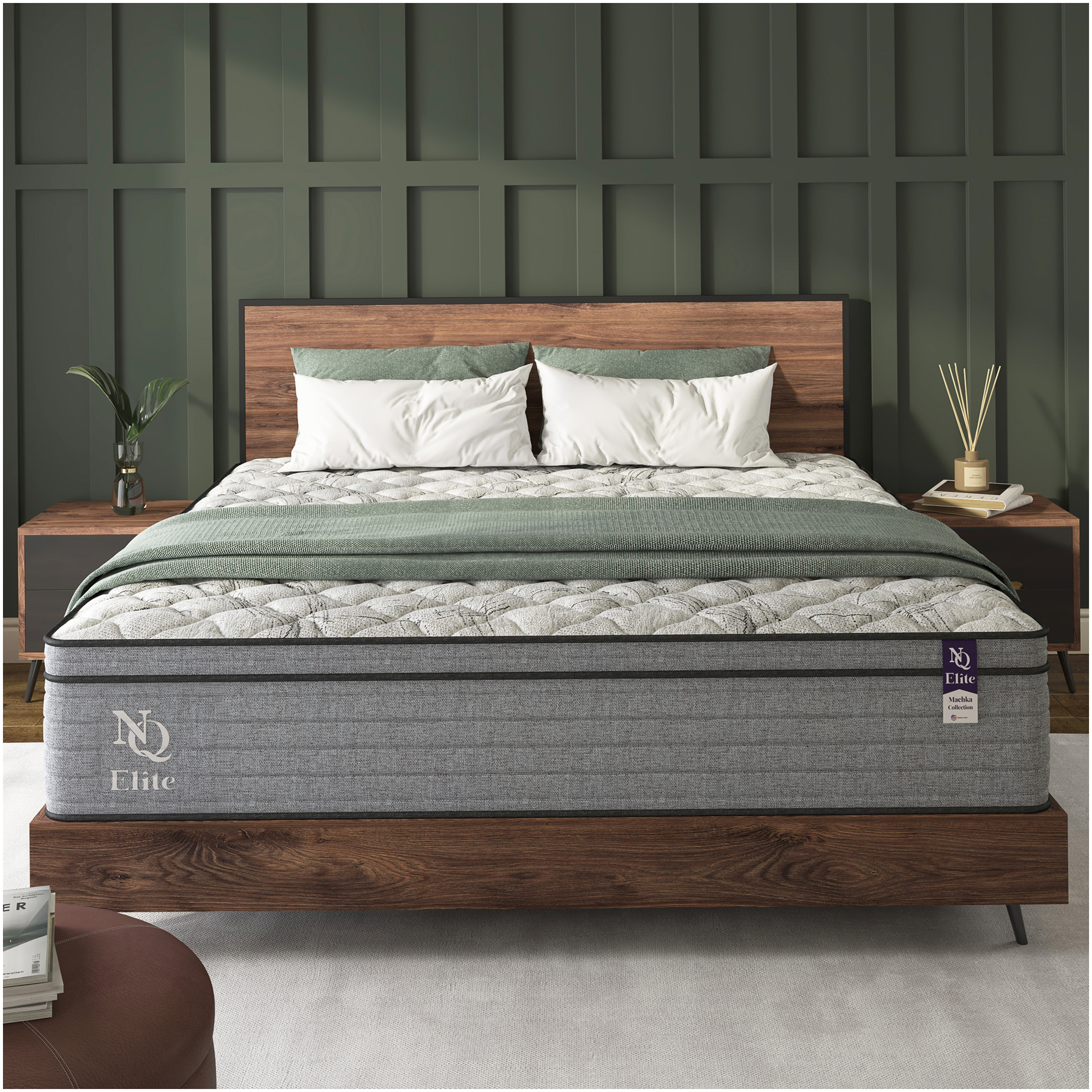 10 Inch Twin Hybrid Mattress, Gel Memory Foam and Pocketed Coils for Cooling, Orthopedic Support, Motion Isolation, CertiPUR-US Certified