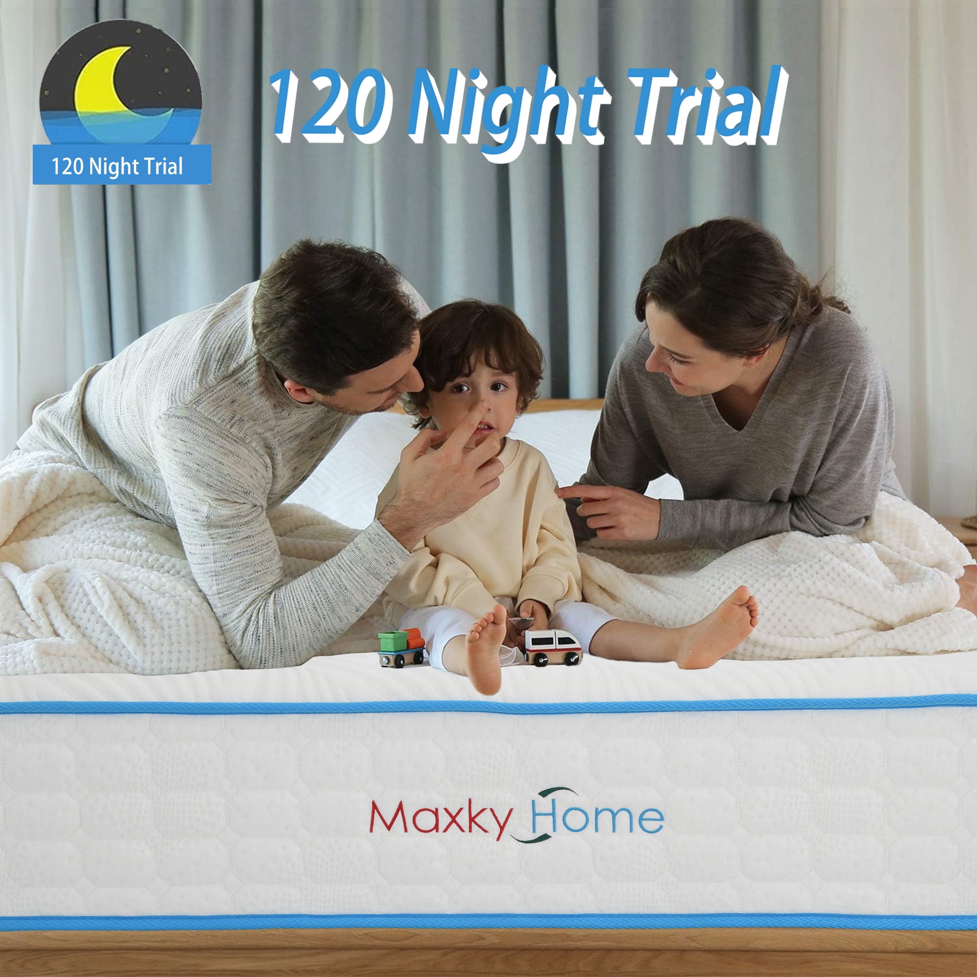 10 Inch Twin Mattress, Memory Foam Mattress with Pillow, Swiss