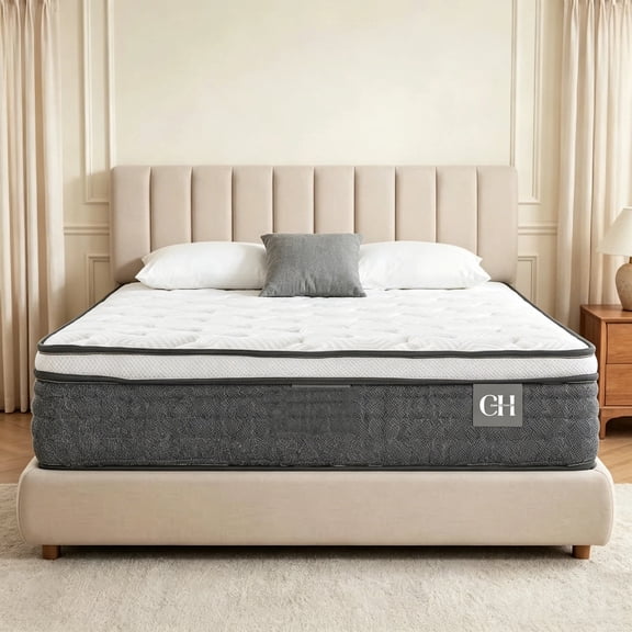 10 Inch Twin Hybrid Mattress in Box, Gel Memory Foam Pocket Spring Mattress, Medium Firm for Cooling Sleep & Motion Isolation