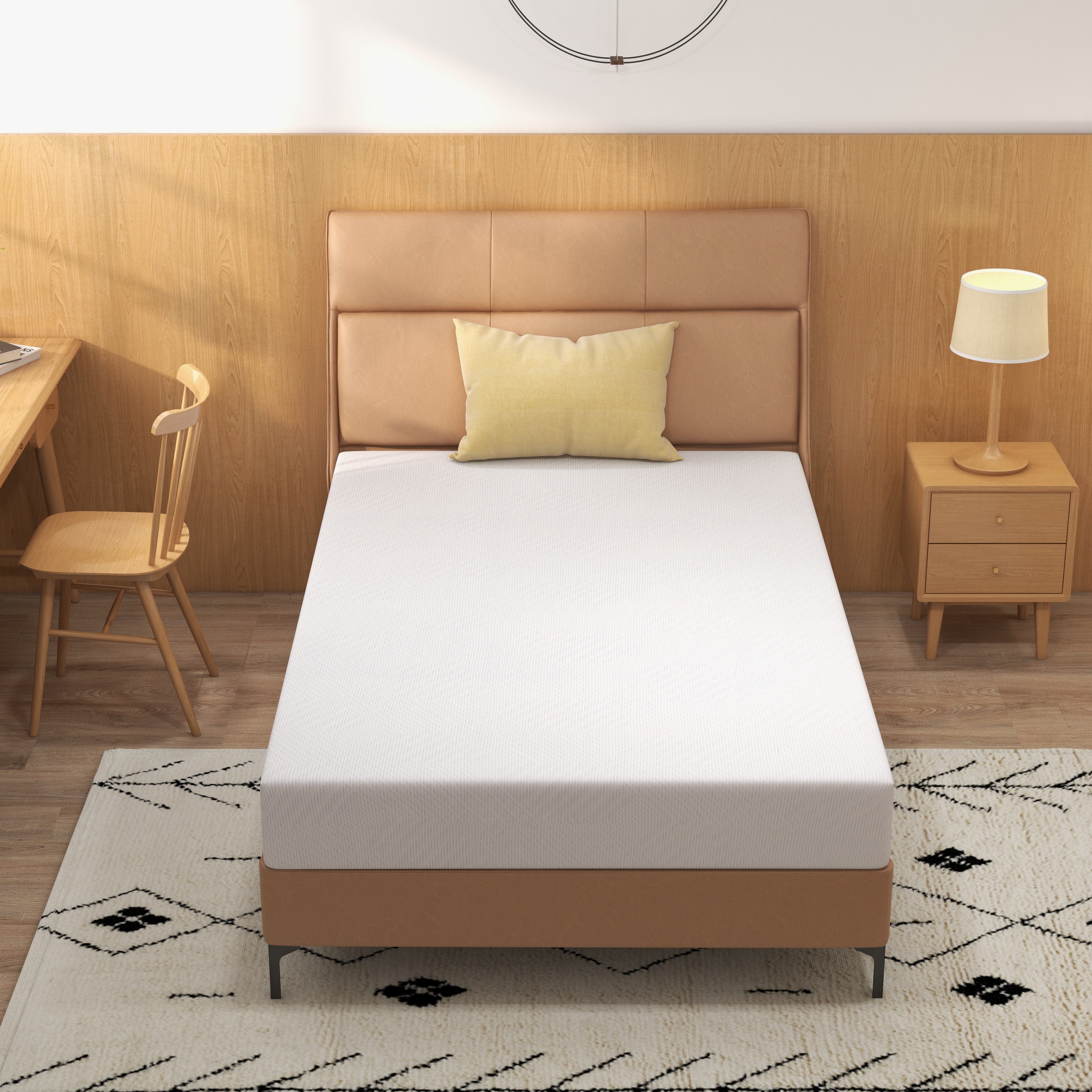 10 Inch Twin Size Green Tea Gel Memory Foam Mattress in a box, Cooling