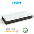 thumbnail image 1 of 10-Inch Twin Size Innerspring Mattress, Medium Firm Black Gold Trim White Mattress, Breathable Non-Toxic Mattress for Kids Teens Dorm Bunk Bed Guest Room, 1 of 8