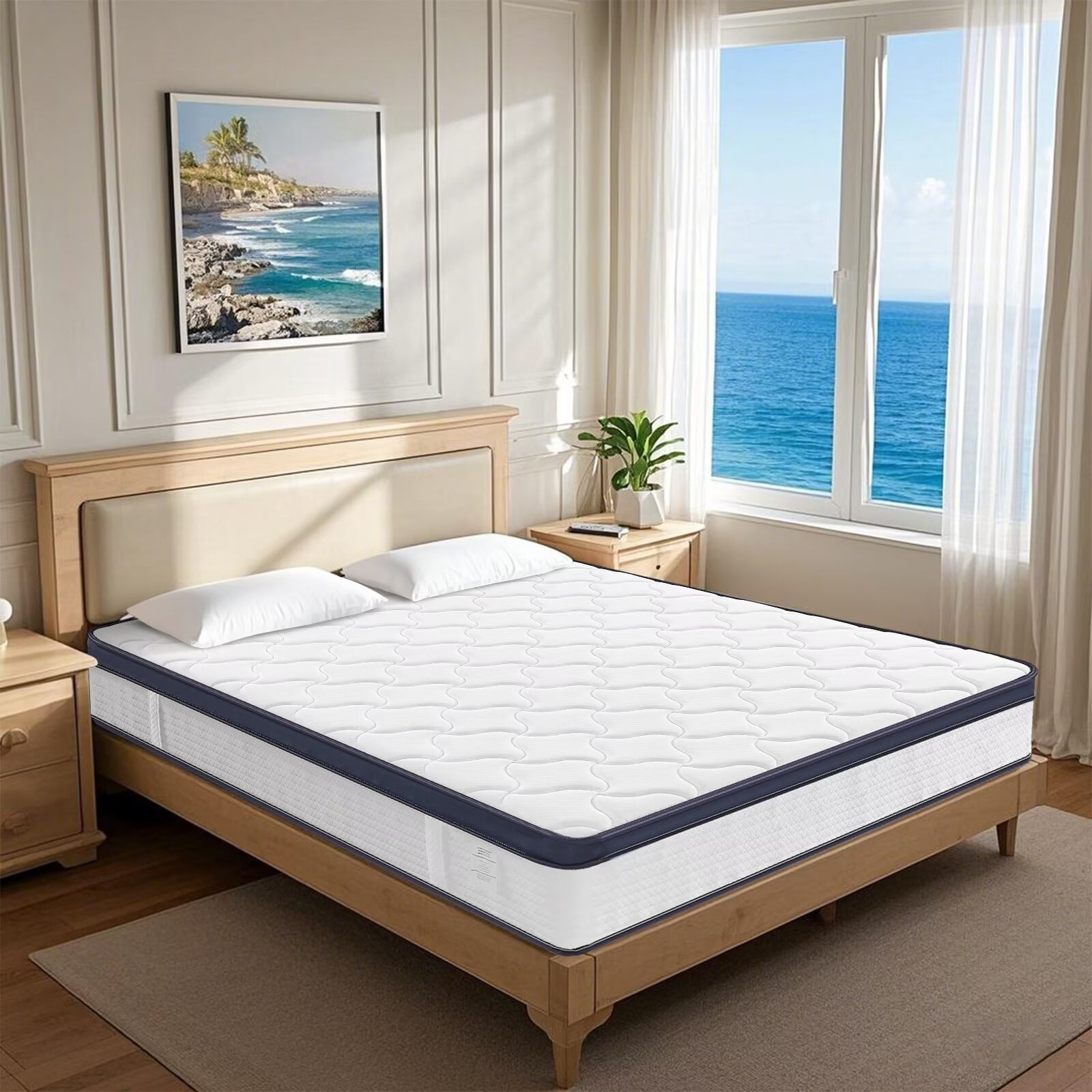 10 Inch Twin Size Mattress in a Box,Gel Memory Foam and Innerspring Hybrid Mattress with Individual Pocket Spring for Motion Isolation,Pressure Relief,Medium Firm Feel