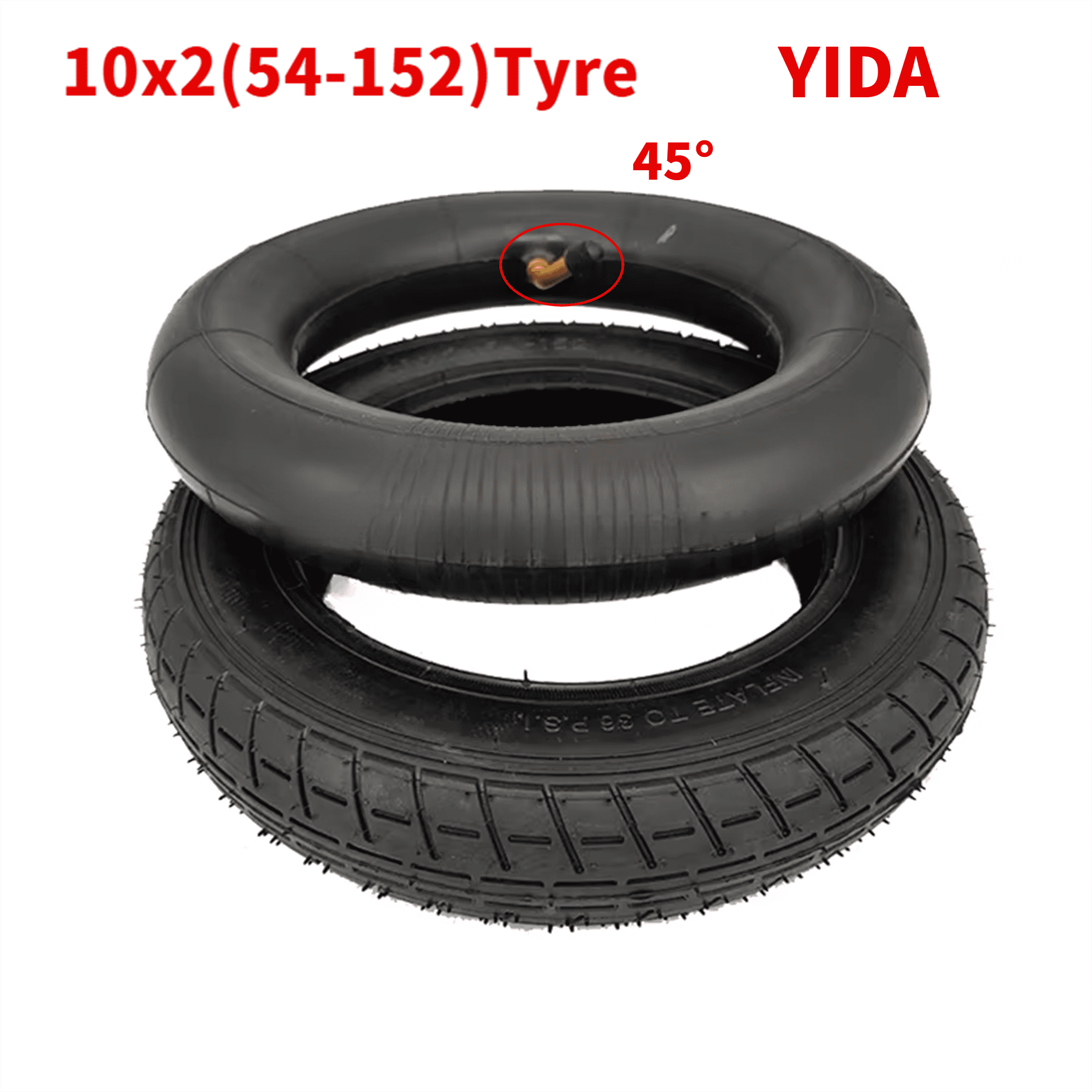 CST 14*2.5 Inner Tube With 45 Degree Bent Valve - ULIP