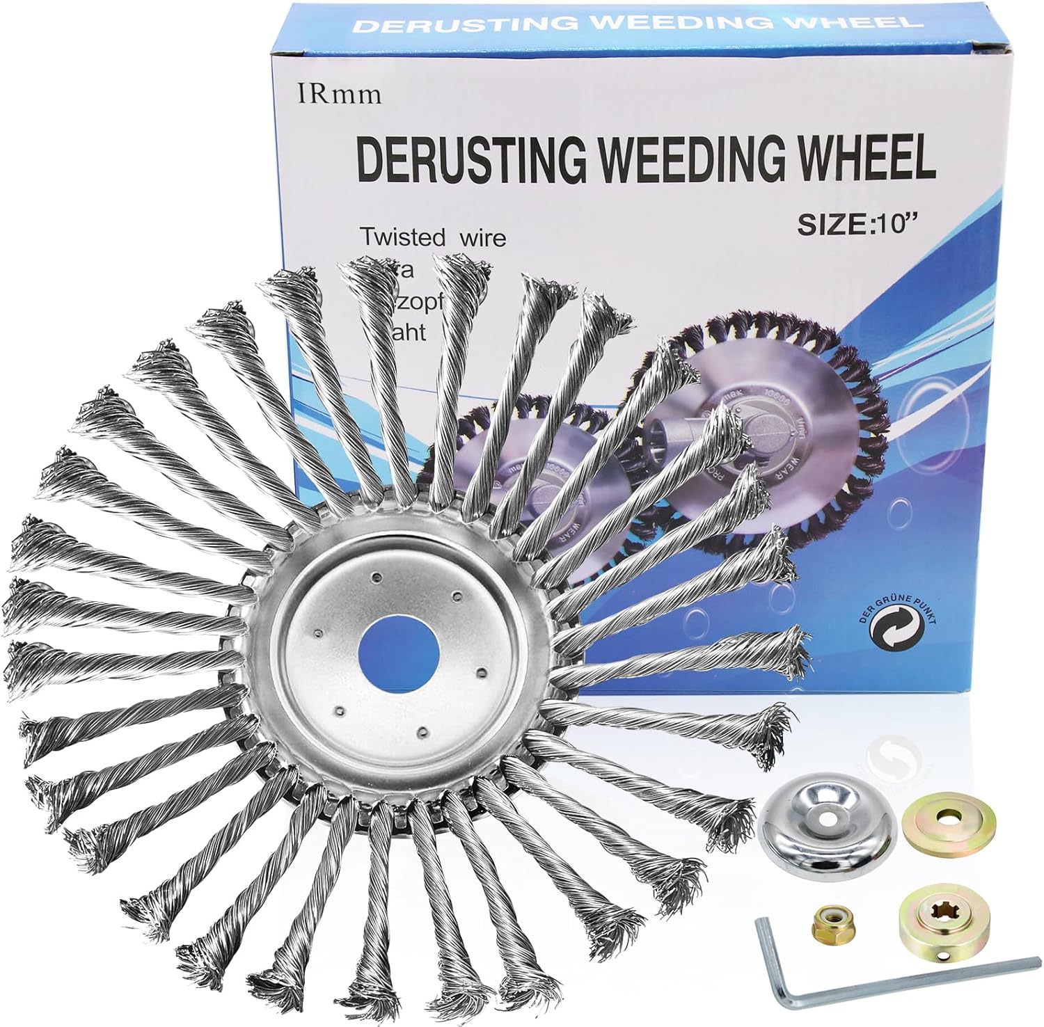 10 Inch Unbreakable Wired Trimmer Blade for Weed Eater, Steel Wire