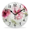 thumbnail image 1 of 10 Inch Wall Clock Battery Operated Silent Clock Decorative for Office, Kitchen, Outdoor, Living RoomBeautiful Poppy Flower Floral Botanical Plant Delicate, 1 of 4