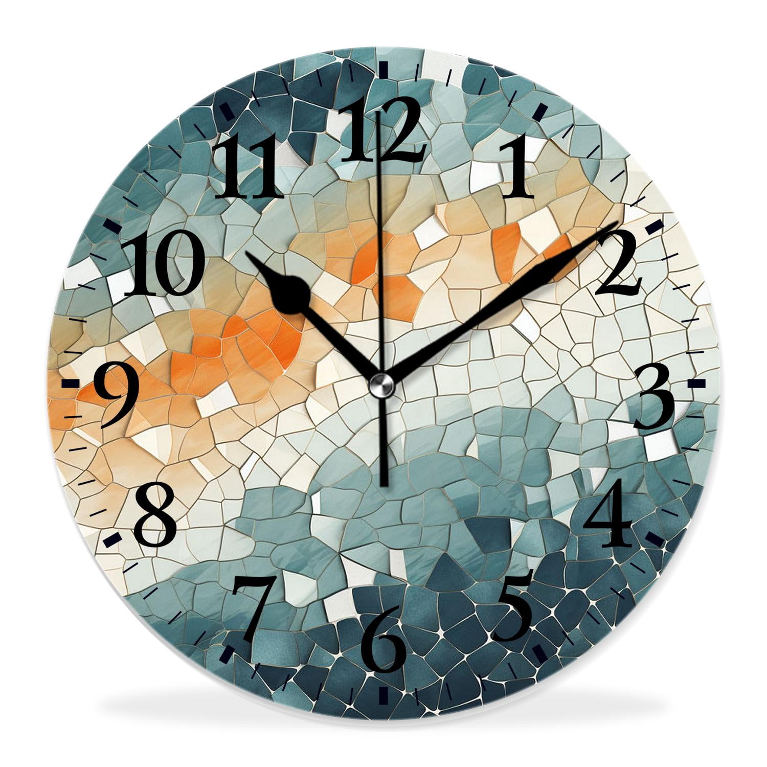 10 Inch Wall Clock Battery Operated Silent Clock Decorative for Office ...