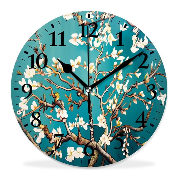 10 Inch Wall Clock Battery Operated Silent Clock Decorative for Office, Kitchen, Outdoor, Living Room Almond Cute Design
