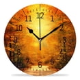 thumbnail image 1 of 10 Inch Wall Clock Battery Operated Silent Clock Decorative for Office, Kitchen, Outdoor, Living Room，Autumn Path Lovely Pattern, 1 of 4