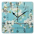 thumbnail image 1 of 10 Inch Wall Clock Battery Operated Silent Clock Decorative for Office, Kitchen, Outdoor, Living Room，Beige Flowers Colorful, 1 of 4
