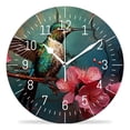 thumbnail image 1 of 10 Inch Wall Clock Battery Operated Silent Clock Decorative for Office, Kitchen, Outdoor, Living Room，Butterfly Bird Flower Painting, 1 of 4