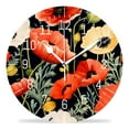 thumbnail image 1 of 10 Inch Wall Clock Battery Operated Silent Clock Decorative for Office, Kitchen, Outdoor, Living Room，Coffee Brown Beautiful, 1 of 4