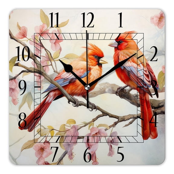 10 Inch Wall Clock Battery Operated Silent Clock Decorative for Office, Kitchen, Outdoor, Living RoomColorful Bird Colorful