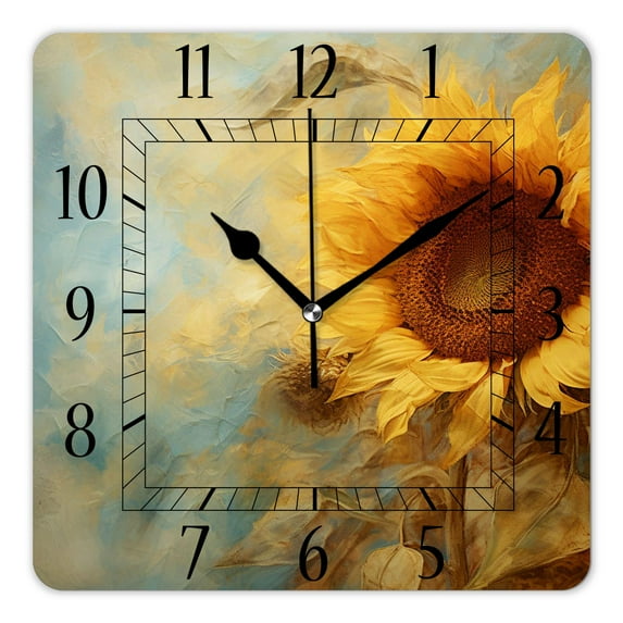 10 Inch Wall Clock Battery Operated Silent Clock Decorative for Office, Kitchen, Outdoor, Living Room,Flowers and Butterflies Design