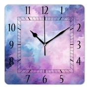 10 Inch Wall Clock Battery Operated Silent Clock Decorative for Office, Kitchen, Outdoor, Living Room Galaxy Stars Nebula Space Universe Design