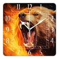 thumbnail image 1 of 10 Inch Wall Clock Battery Operated Silent Clock Decorative for Office, Kitchen, Outdoor, Living Room，Grumpy Bear Cute, 1 of 4