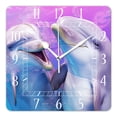thumbnail image 1 of 10 Inch Wall Clock Battery Operated Silent Clock Decorative for Office, Kitchen, Outdoor, Living Room，Happy Dolphin Ocean Sea Water Colorful Pattern, 1 of 4