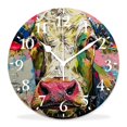 thumbnail image 1 of 10 Inch Wall Clock Battery Operated Silent Clock Decorative for Office, Kitchen, Outdoor, Living RoomHumorous Cow Oil Painting Farm Delicate, 1 of 4