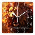thumbnail image 1 of 10 Inch Wall Clock Battery Operated Silent Clock Decorative for Office, Kitchen, Outdoor, Living Room，Lion Animal Multicolor, 1 of 4