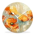 thumbnail image 1 of 10 Inch Wall Clock Battery Operated Silent Clock Decorative for Office, Kitchen, Outdoor, Living Room，Passion Wild Flower Tropical Plant Lovely, 1 of 4