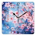 thumbnail image 1 of 10 Inch Wall Clock Battery Operated Silent Clock Decorative for Office, Kitchen, Outdoor, Living Room，Pink Cherry Blossom Butterfly Starlight Design, 1 of 4
