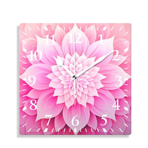 10 Inch Wall Clock Battery Operated Silent Clock Decorative for Office, Kitchen, Outdoor, Living Room,White Mandala Tie Dye Exquisite