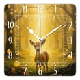 thumbnail image 1 of 10 Inch Wall Clock Battery Operated Silent Clock Decorative for Office, Kitchen, Outdoor, Living Room，Wolf Bird Forest Landscape Nature Creative, 1 of 4