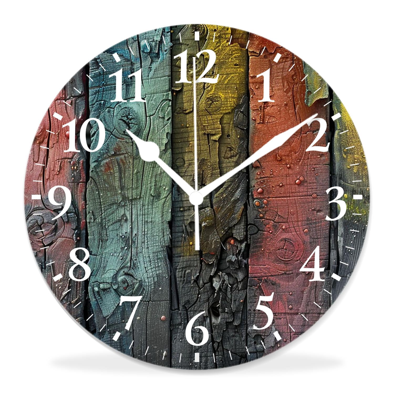 10 Inch Wall Clock Battery Operated Silent Clock Decorative for Office ...