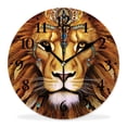 thumbnail image 1 of 10 Inch Wall Clock Battery Operated Silent Clock Decorative for Office, Kitchen, Outdoor, Living RoomBoho Lion Animal Exquisite Design, 1 of 4