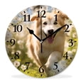 thumbnail image 1 of 10 Inch Wall Clock Battery Operated Silent Clock Decorative for Office, Kitchen, Outdoor, Living Room，Border Collie Dog Elegant, 1 of 4