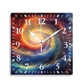 thumbnail image 1 of 10 Inch Wall Clock Battery Operated Silent Clock Decorative for Office, Kitchen, Outdoor, Living RoomGalaxy Nebula Space Universe Starry Beautiful, 1 of 4