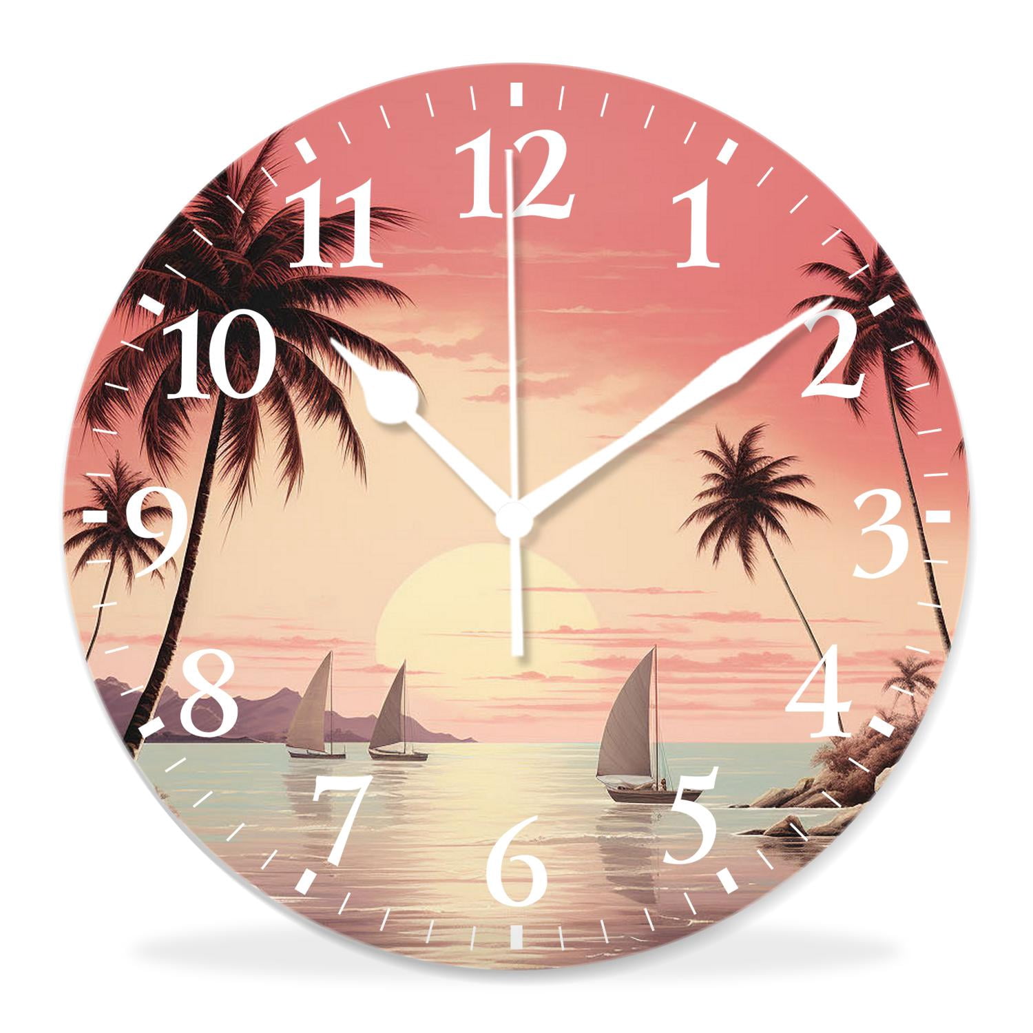 10 Inch Wall Clock Battery Operated Silent Clock Decorative for Office ...