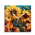 thumbnail image 1 of 10 Inch Wall Clock Battery Operated Silent Clock Decorative for Office, Kitchen, Outdoor, Living RoomHoney Bees Sunflower Floral Multicolor, 1 of 4