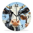 thumbnail image 1 of 10 Inch Wall Clock Battery Operated Silent Clock Decorative for Office, Kitchen, Outdoor, Living RoomPainted Cow Creative, 1 of 4